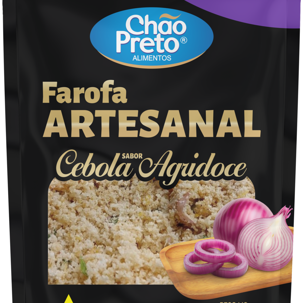 Farofa Artesanal Sabor Cebola Agridoce 300g | Chão Preto