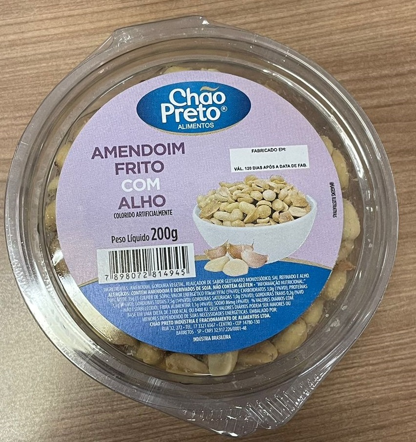 Amendoim Frito com Alho 200g Chão Preto