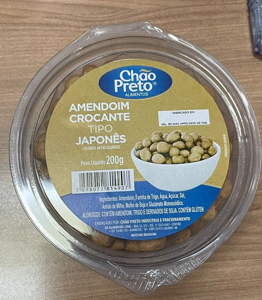 Amendoim Crocante Japonês 200g Chão Preto