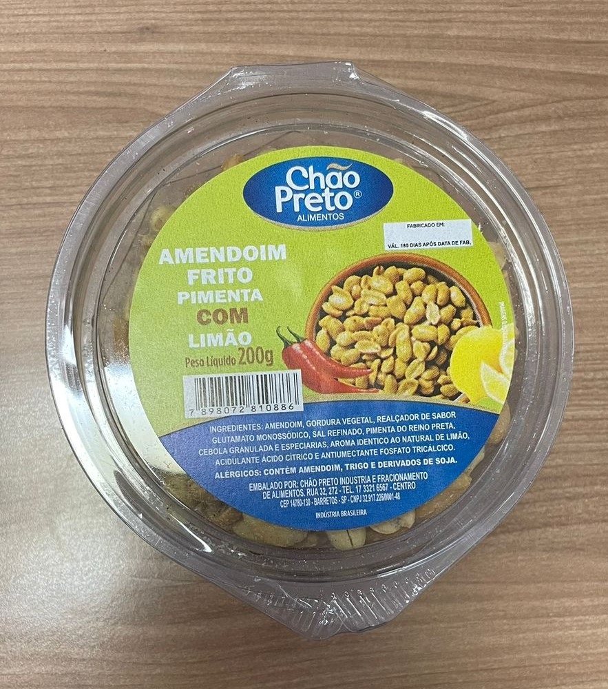 Amendoim com Pimenta e Limão 200g Chão Preto