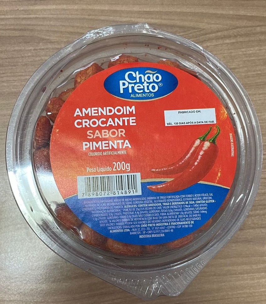 Amendoim Crocante com Pimenta 200g Chão Preto