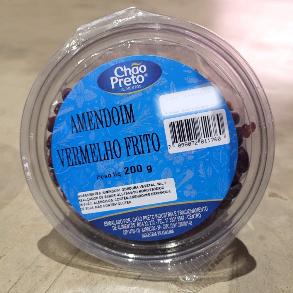 Amendoim Vermelho Frito 200g Chão Preto