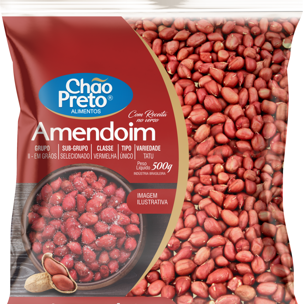 Amendoim Vermelho Cru Chão Preto