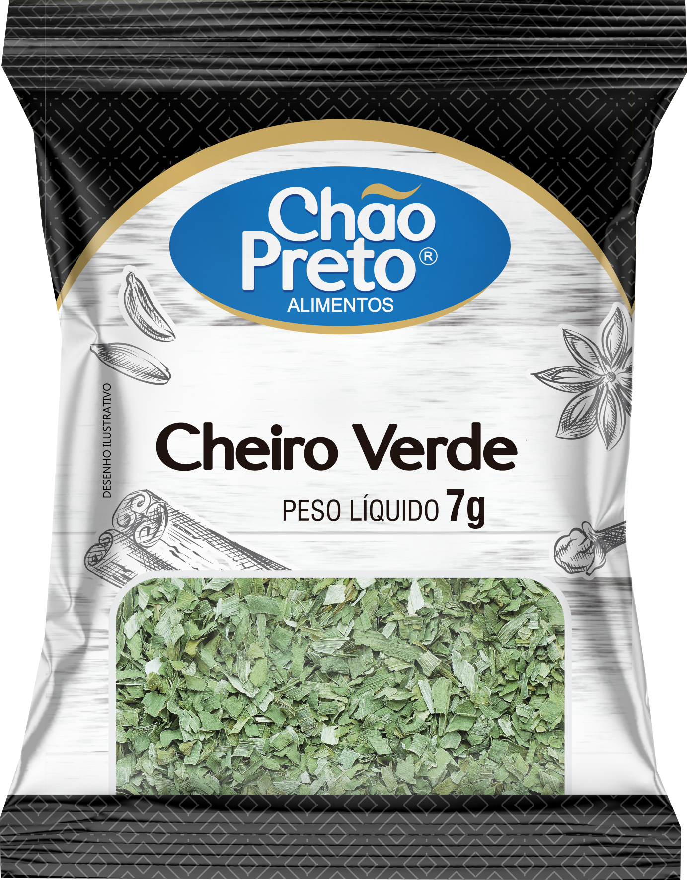 Cheiro Verde Desidratado Chão Preto
