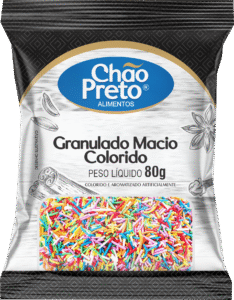 Chocolate Granulado Colorido Chão Preto 80g